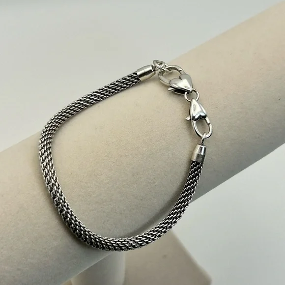 Brighton Beverly Glam Bracelet Add Charms J3960B Silver Plated Mesh 8" - Picture 6 of 11